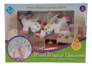 MOVIL MUSICAL UNICORNIO EL DUENDE AZUL VR1 7832 ROSA - Imagen 4