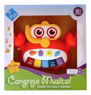 PIANITO ORGANO MUSICAL CANGREJO EL DUENDE AZUL COD 7778 - Imagen 3