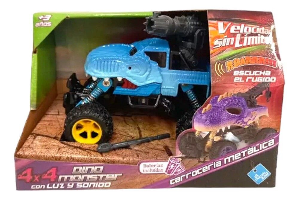 CAMIONETA MONSTER 4X4 CARROCERIA METALICA VR4 7800 CELESTE - Imagen 2