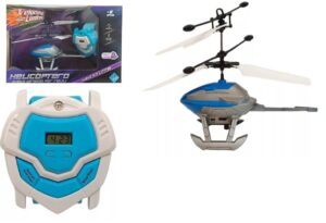 DRONE HELICOPTERO USB SENSORIAL CON RELOJ EN DUENDE VR2 7838 AZUL