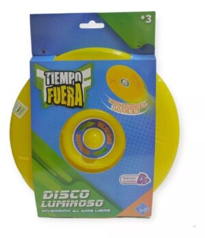 DISCO FRISBEE VOLADOR LUMINOSO EL DUENDE AZUL VR1 7766 AMARILLO - Imagen 2