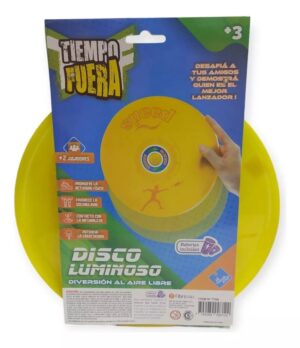 DISCO FRISBEE VOLADOR LUMINOSO EL DUENDE AZUL VR1 7766 AMARILLO - Imagen 3