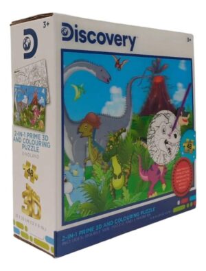 PUZZLE 3D 2 EN 1 PARA COLOREAR MUNDO DINO 48 PZ COD P81002 - Imagen 2