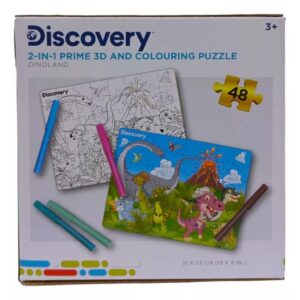 PUZZLE 3D 2 EN 1 PARA COLOREAR MUNDO DINO 48 PZ COD P81002 - Imagen 3