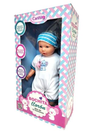 BEBOTE CARIÑITO BOCHITA LLORON CON SONIDOS VR2 0956 GORRO AZUL - Imagen 4