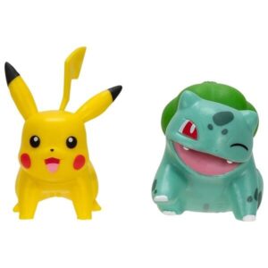 POKEMON FIGURA X 2 VR4 PKW3355 PIKACHU Y BULBASAUR - Imagen 2