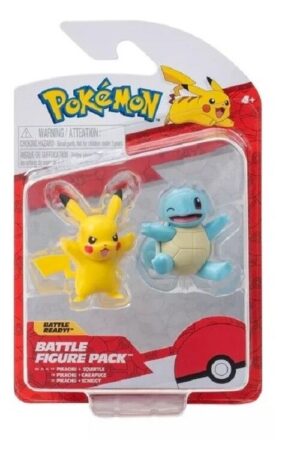 POKEMON FIGURA X 2 VR5 PKW3355 PIKACHU Y SQUIRTLE