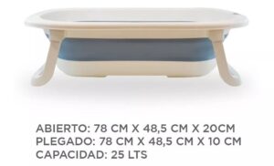 BAÑERA AZUL PLEGABLE CON TERMOMETRO OK BABY COD OKBB0360 - Imagen 3