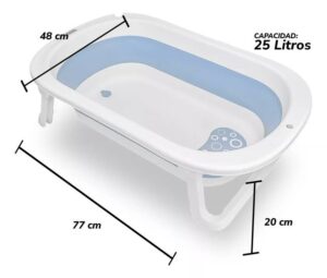 BAÑERA AZUL PLEGABLE CON TERMOMETRO OK BABY COD OKBB0360 - Imagen 2