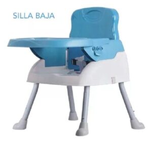 SILLA DE COMER PLEGABLE 3 EN 1 CELESTE OK BABY COD OKBB0218 - Imagen 3