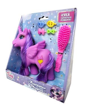 MUÑECA PONY TINY CON ACCESORIOS PARA PEINAR VR3 53613 VIOLETA - Imagen 2