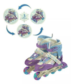 ROLLERS FROZEN  3 EN 1 RUEDAS INTERCAMBIABLES Y LUCES VR2 12222 TALLE M - Imagen 2