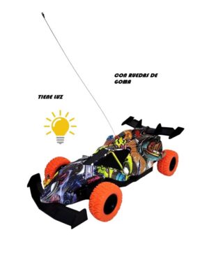 AUTO CON LUZ FORMULA 1 GRAFFITI R/C VR2 55214 RUEDAS NARANJA - Imagen 2