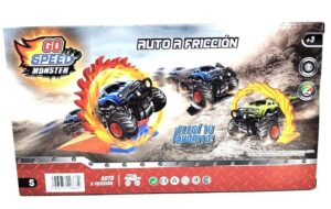 SET AUTO MONSTER  RUEDA DE GOMA CON RAMPA GO SPEED VR2 54835 AMARILLO - Imagen 3