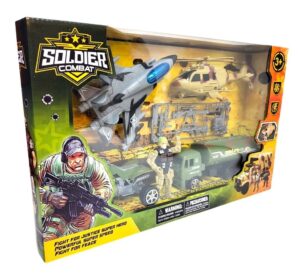 PLAYSET MILITAR FIGURA C/ VEHICULOS SOLDIER COMBAT COD 54962 - Imagen 2