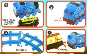 TREN CON VIAS HAPPY TRAIN THOMAS A PILAS 11 PIEZAS COD 266B-3 - Imagen 7
