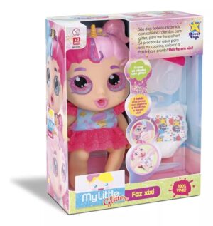 MUÑECA MY LITTLE GLITTER CON PAÑAL MAMADERA VR1 IKDIV113 OJOS ROSAS