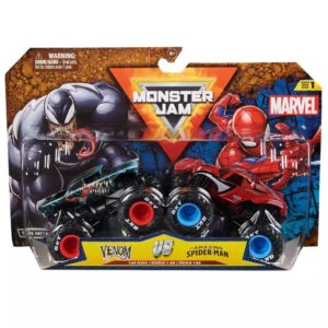 MONSTER JAM VEHICULO 1:64 METAL PACK X2 MARVEL VR1 58791 VENOM VS SPIDERMAN