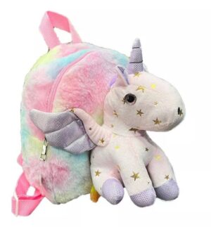 MOCHILA PELUCHE 12 PULGADAS UNICORNIO 3D COD IKLIB0010