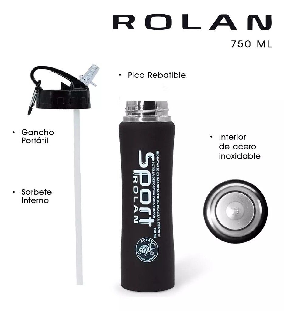 BOTELLA ACERO TERMICA DEPORTIVA 750ML VR4 RPA-075 ROJO SMC-750PP - Imagen 3