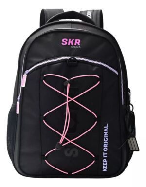 MOCHILA 18 NEGRO LILA FUCSIA SKORA COD 37704