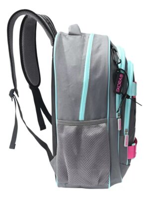 MOCHILA 18 GRIS AQUA SKORA COD 37700 - Imagen 4