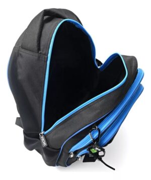 MOCHILA 18 NEGRO CON AZUL SKORA COD 37696 - Imagen 3