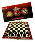JUEGO 3 EN 1 MADERA AJEDREZ DAMAS BACKGAMMON COD ANCH39