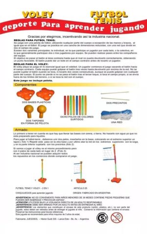 JUEGO FUTBOL TENIS VOLEY TENISOL COD 25 - Imagen 3