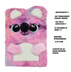 CUADERNO TAPA DE PELUCHE MULTICOLOR KOALA COD A201976 - Imagen 5