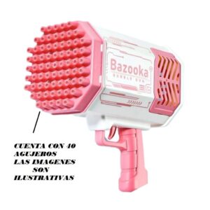 BURBUJERO PISTOLA CON LUZ BUBBLE GUN VR2 A201947 ROSA - Imagen 4