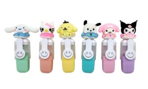 SET X6 RESALTADORES HELLO KITTY AND FRIENDS COD SY-709-6 - Imagen 2