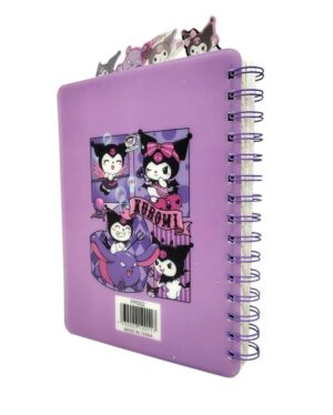 CUADERNO KUROMI EN 3D CON CON SEPARADOR VR1 PP002 ANILLO LILA - Imagen 6