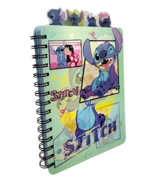 CUADERNO STITCH 3D CON SEPARADORES VR1 PP008 ANILLO NEGRO