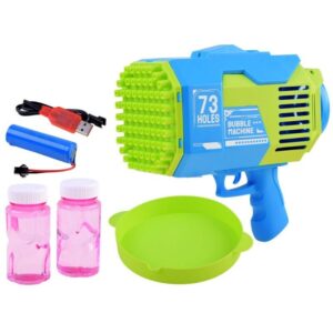 BURBUJERO PISTOLA CON LUZ BUBBLE GUN CARGA USB VR2 A201943 AZUL - Imagen 9