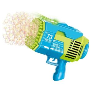BURBUJERO PISTOLA CON LUZ BUBBLE GUN CARGA USB VR2 A201943 AZUL - Imagen 8