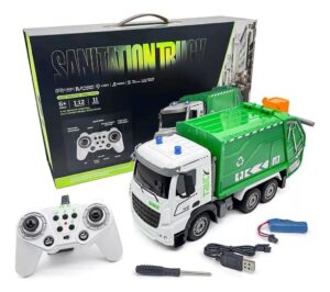 CAMION DE BASURA A R/C CON CARGA USB LUZ SONIDO COD FT995
