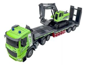 CAMION SEMI CON EXCAVADORA A R/C CON CARGA USB COD FT996 - Imagen 4