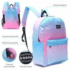 MOCHILA GOODPACK PINK 17 PULG PRINT DEGRADE COD 37498 - Imagen 2