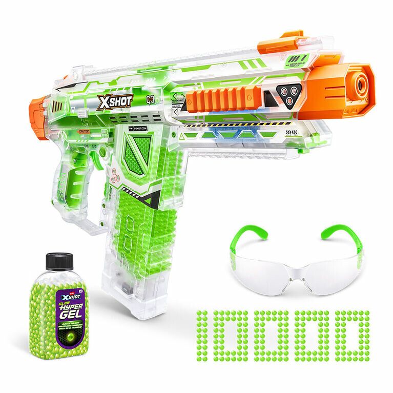 PISTOLA X-SHOT HYPER GEL GLOW MOTORIZED NIGHTMARE COD 36783 - 7609