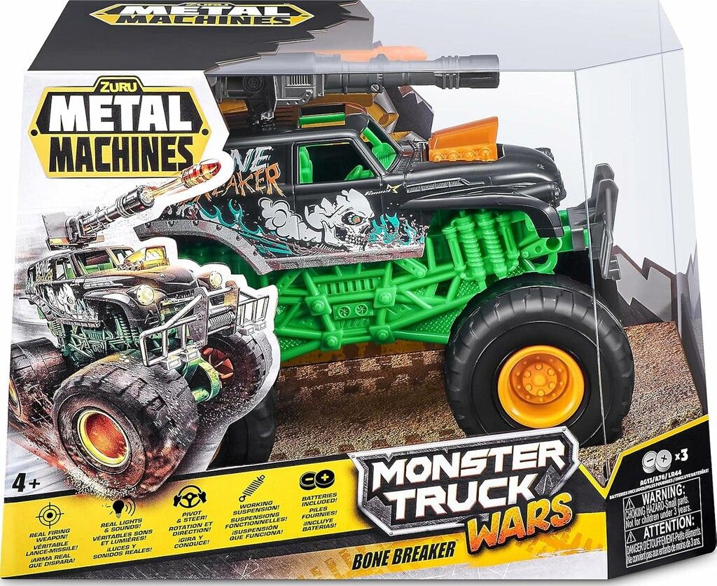 CAMIONETA LANZADOR MONSTER TRUCK WARS BONE BREAKER COD 6792B