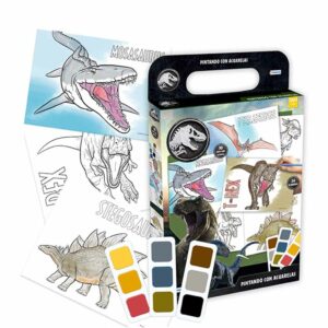 PINTANDO CON ACUARELAS JURASICC WORLD COD UJW01049