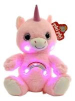 PELUCHE UNICORNIO CON LUZ Y SONIDO VR1 1634 ROSA