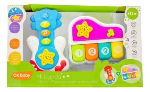 SET MUSICAL GUITARRA Y PIANO OK BABY VR1 OKBB0367 GUITARRA CELESTE