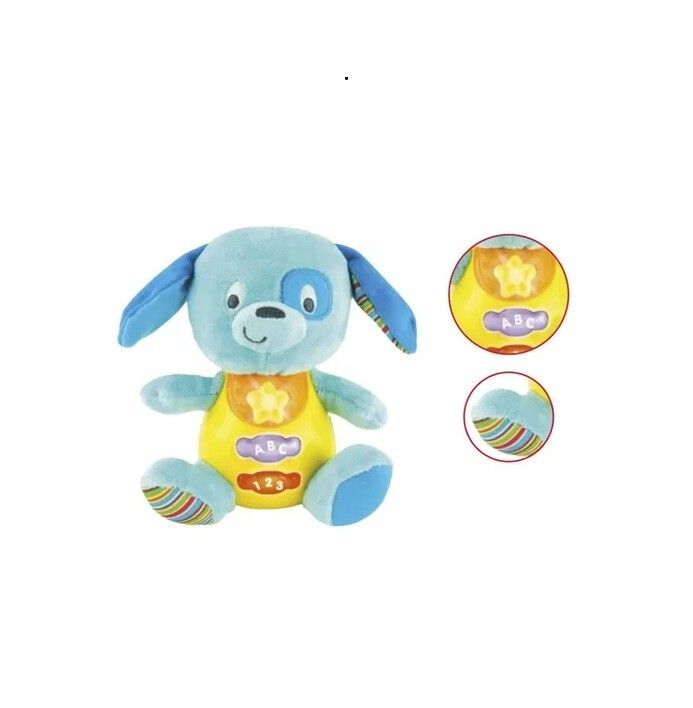 PERRITO DE PELUCHE DIDACTICO LUZ SONIDO BEBE WIN FUN COD 000686 - Imagen 2
