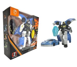 ROBOT TRANSFORMERS AUTO MECHANICAL SOLOIER VR1 55697 NEGRO Y AZUL