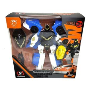 ROBOT TRANSFORMERS AUTO MECHANICAL SOLOIER VR1 55697 NEGRO Y AZUL - Imagen 4