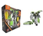 ROBOT TRANSFORMERS AUTO MECHANICAL SOLOIER VR 55697 NEGRO Y VERDE