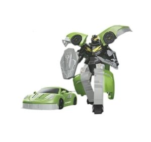 ROBOT TRANSFORMERS AUTO MECHANICAL SOLOIER VR 55697 NEGRO Y VERDE - Imagen 2