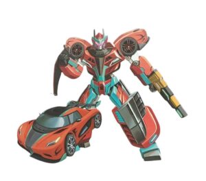 ROBOT TRANSFORMERS AUTO MECHANICAL SOLOIER VR3 55696 GRIS Y ROJO - Imagen 2